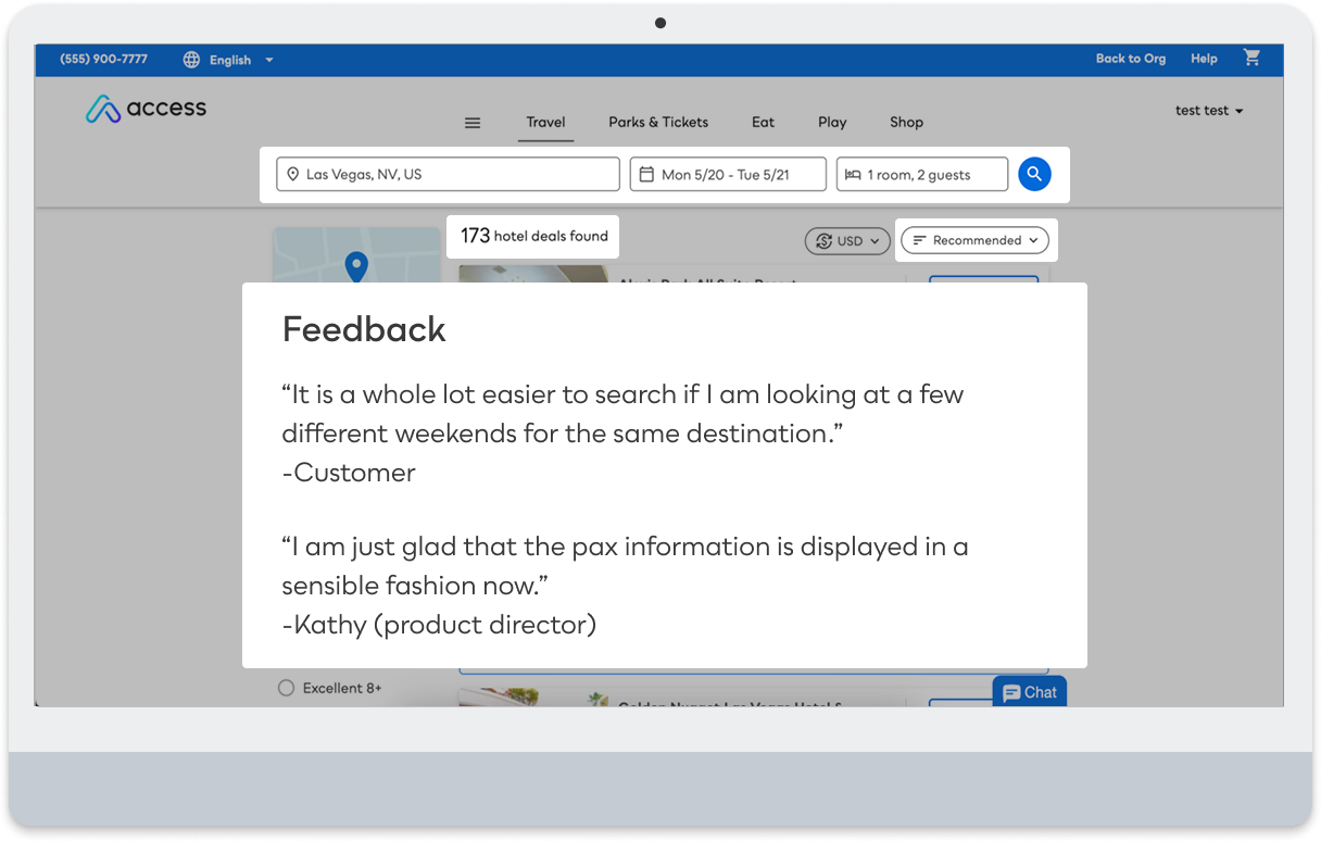 New search interface